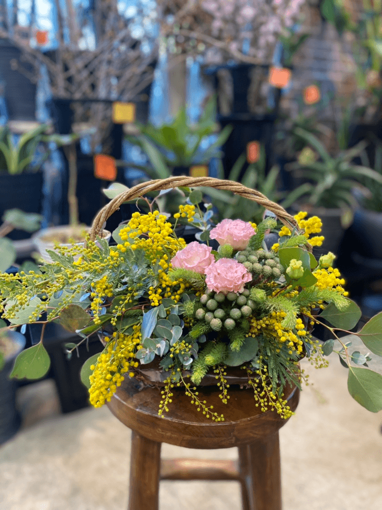 ミモザのアレンジメント・リース・スワッグ